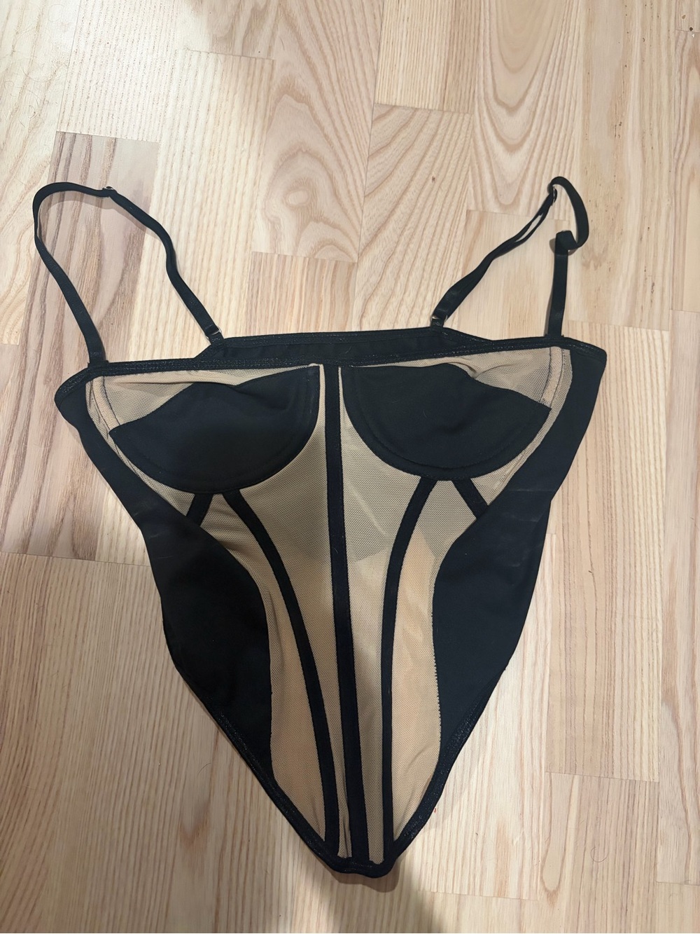 SHEIN Black Adjustable Strappy Corset